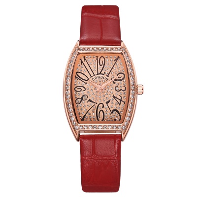 Montres pour femmes Flash Diamond incrusté de chiffres gravés temps Bracelet en