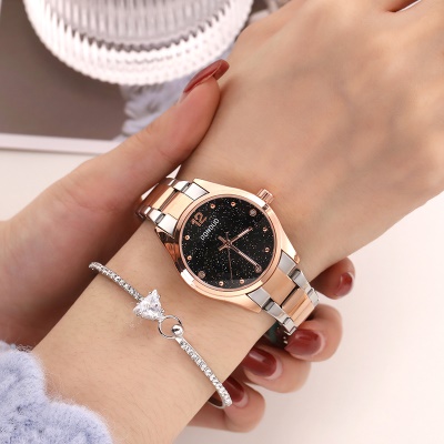 Montres pour dames mouvement à quartz cadran rond échelle numérique