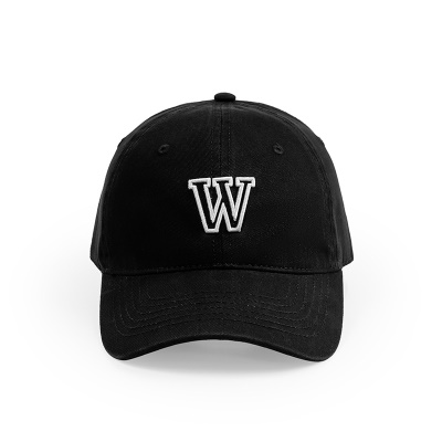 Casquette à visière W brodée en coton twill de protection solaire