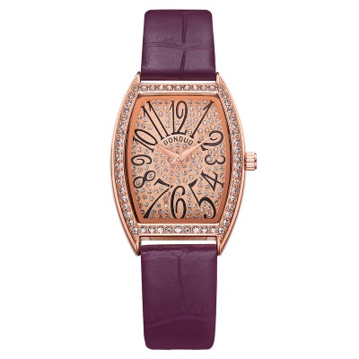 Montres pour femmes Flash Diamond incrusté de chiffres gravés temps Bracelet en