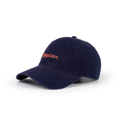 Casquette à visière lettre brodée en coton lavé réglable