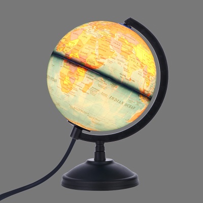 Petite lampe de table Globe en plastique 14,16 cm Version anglaise