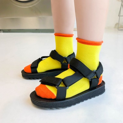 Chaussettes pour enfants en maille roulée