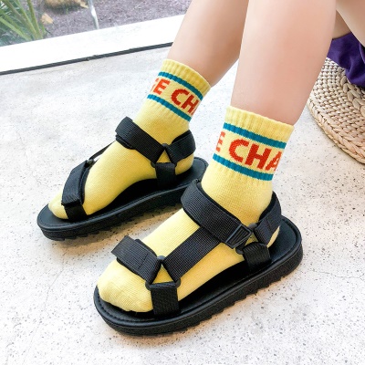 Chaussettes pour enfants Chaussettes rayées à barres parallèles