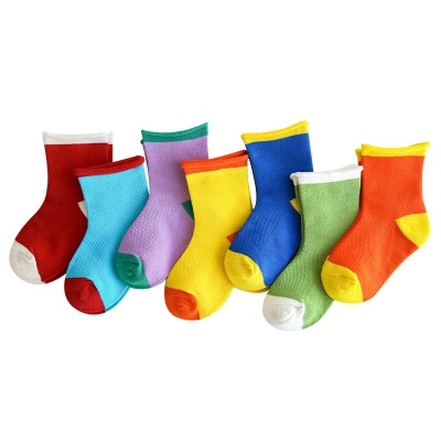 Chaussettes pour enfants en maille roulée
