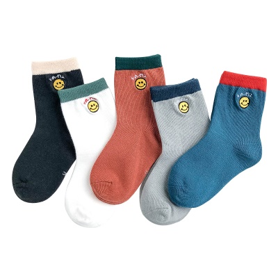 Chaussettes pour enfants à rayures brodées