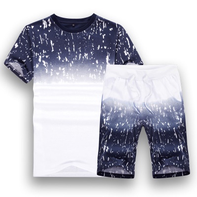 Ensemble de shorts manches courtes pour hommes Gradient Camouflage