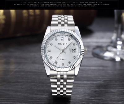 WLISTH montres pour hommes double pression boucle déployante lumineuse bracelet en acier
