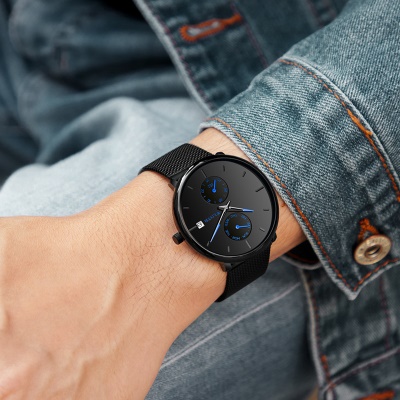 Montre à quartz pour étudiants imperméable et mince