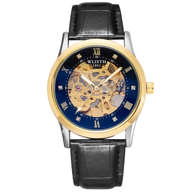 Montre mécanique entièrement automatique creux lumineuse imperméable