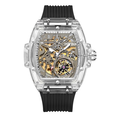 Montres pour hommes brillant imperméable mécanique montre