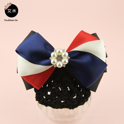 noeud papillon Femme /tête fleur lacets perles incrusté de fil polyester