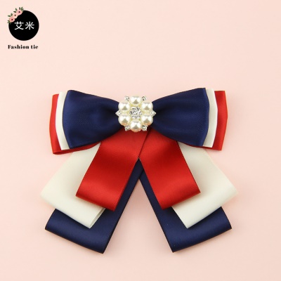 noeud papillon Femme /tête fleur lacets perles incrusté de fil polyester
