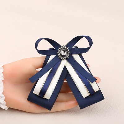 Femme noeud papillon/fleur de tête ruban bleu arc polyester
