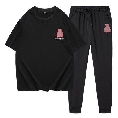 Ensemble décontracté pour homme T-shirt manches courtes 2 pièces