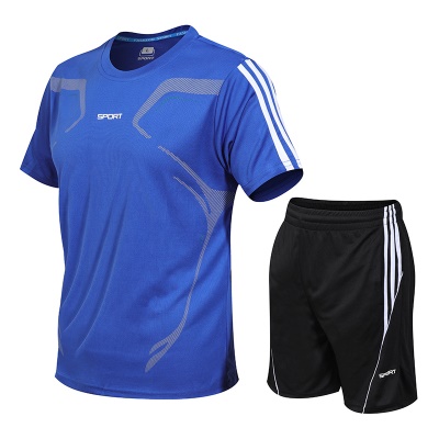 Ensemble short manches courtes, survêtement de sport en soie glacée grande taille