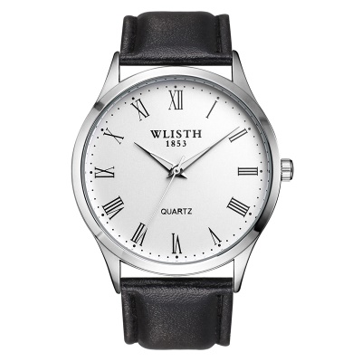 Montre à quartz imperméable à l'eau avec bracelet en acier lumineux