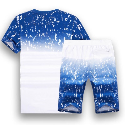 Ensemble de shorts manches courtes pour hommes Gradient Camouflage