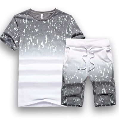 Ensemble de shorts manches courtes pour hommes Gradient Camouflage