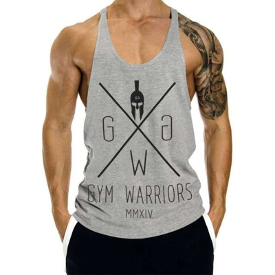 T-shirt ample sans manches en coton avec gilet en I