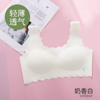 soutien-gorge lingerie ondulé bord sans anneau en acier respirant