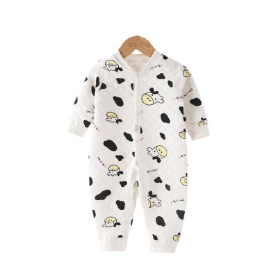 Combinaison bébé en coton 3 couches chaude jacquard