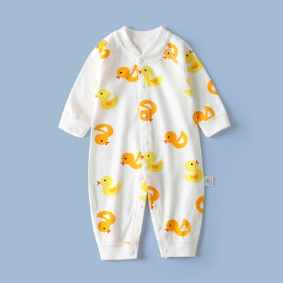 Combinaison bébé en coton simple boutonnage doux et confortable
