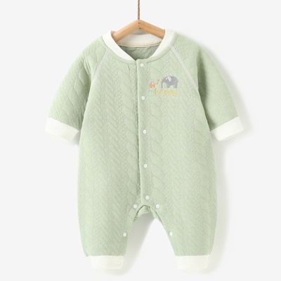 Combinaison bébé en coton chaud 3 couches clip coton doux et respirant