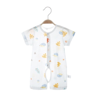 Combinaison pour bébé en coton imprimé ouvert