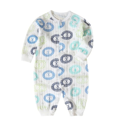 Combinaison bébé en coton ample et confortable simple boutonnage