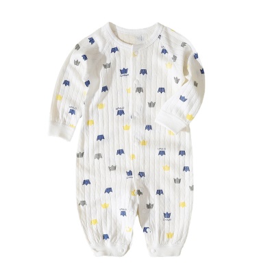 Combinaison bébé en coton ample et confortable simple boutonnage