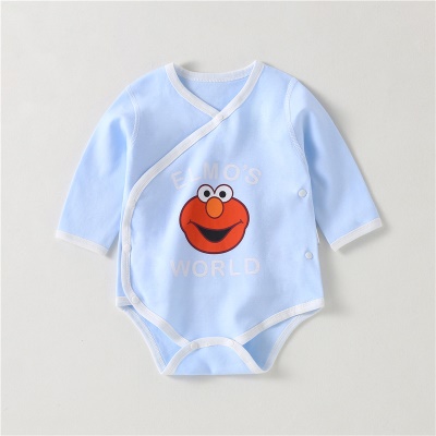 Combinaison bébé double ventre double patte diagonale en coton simple boutonnage