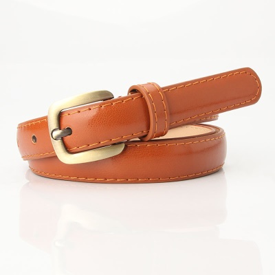 Ceinture femme petite boucle carrée pu mince ceinture
