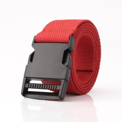 Ceinture en toile Ceinture femme Socket en plastique couleur unie
