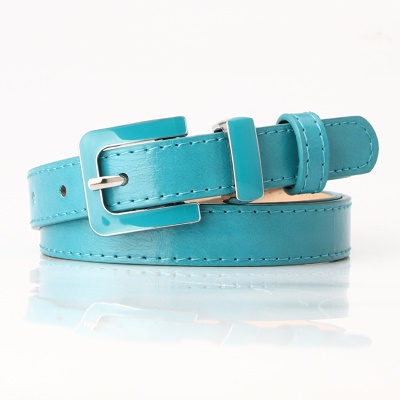 Ceinture en cuir PU avec boucle aiguille en alliage pour femmes