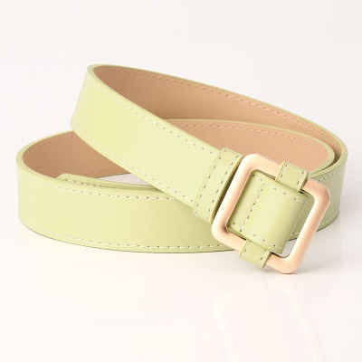 Ceinture pour femmes avec boucle carrée non perforée
