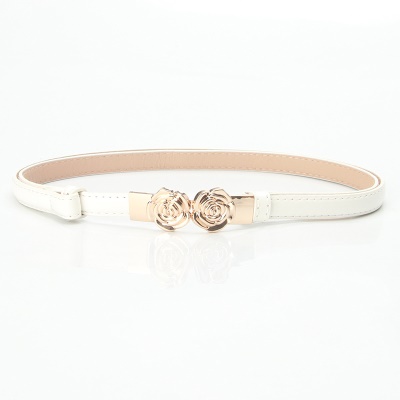 Ceinture femme réglable avec boucle rose Ceinture fine