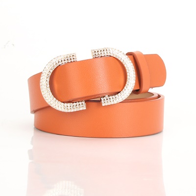Ceinture dame double D en alliage avec boucle japonaise sans trou