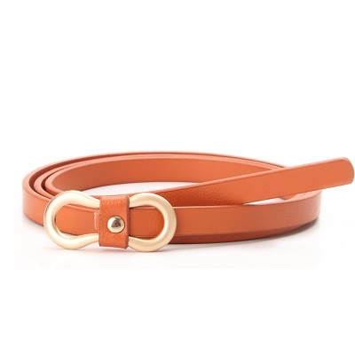Ceinture femme PU fine ceinture en alliage boucle tête
