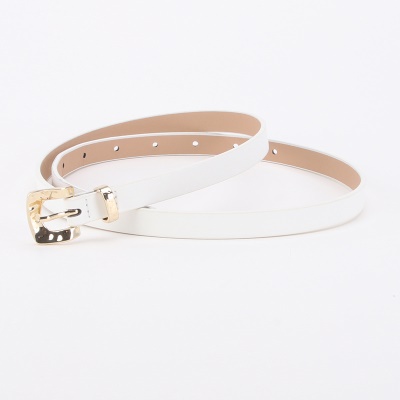 Ceinture pour femmes Ceinture fine avec boucle carrée en alliage