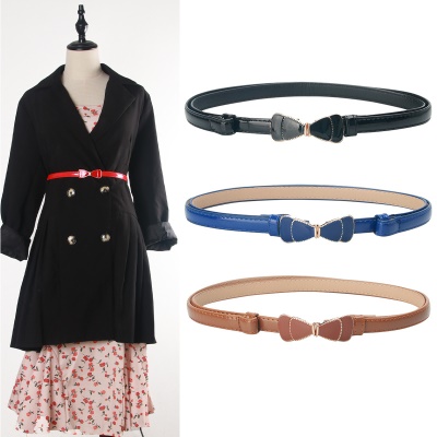 Ceinture femme réglable avec boucle rose Ceinture fine