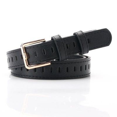 Ceinture femme double boucle taille en alliage aiguille boucle PU cuir