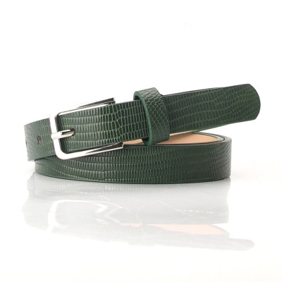 Ceinture pour femmes imprimé léopard/zèbre en alliage boucle aiguille en cuir PU