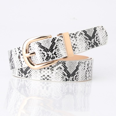 Boucle aiguille en alliage de cuir de serpent de ceinture pour femmes