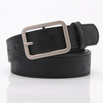 Ceinture femme brillant pu cuir boucle en alliage