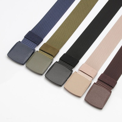 Ceinture femme en nylon respirant boucle en plastique
