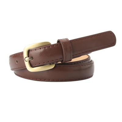 Ceinture femme petite boucle carrée pu mince ceinture