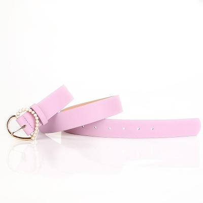 Ceinture femme amour perle alliage aiguille boucle cuir PU
