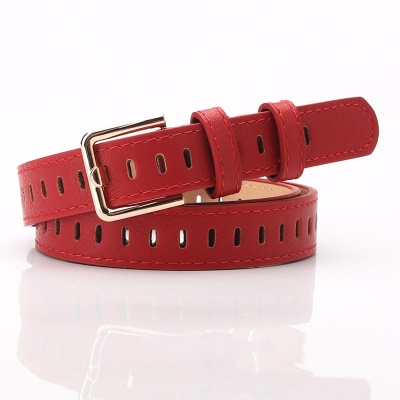 Ceinture femme double boucle taille en alliage aiguille boucle PU cuir