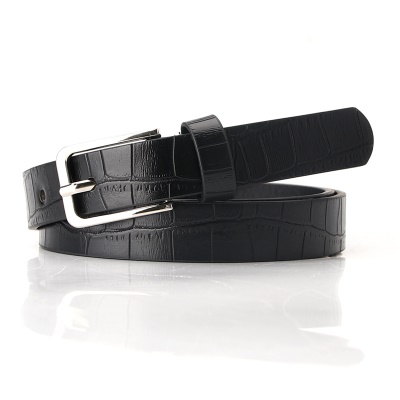 Ceinture pour femmes imprimé léopard/zèbre en alliage boucle aiguille en cuir PU